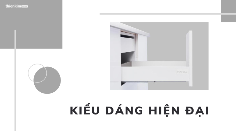 Ray hộp Hafele S1 chức năng giảm chấn Màu Xám 552.55.300 hiện đại